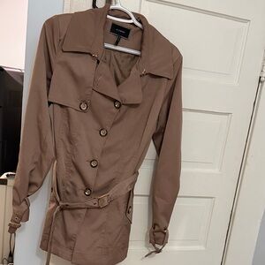 Le Chateau Tan Double-Breasted Coat